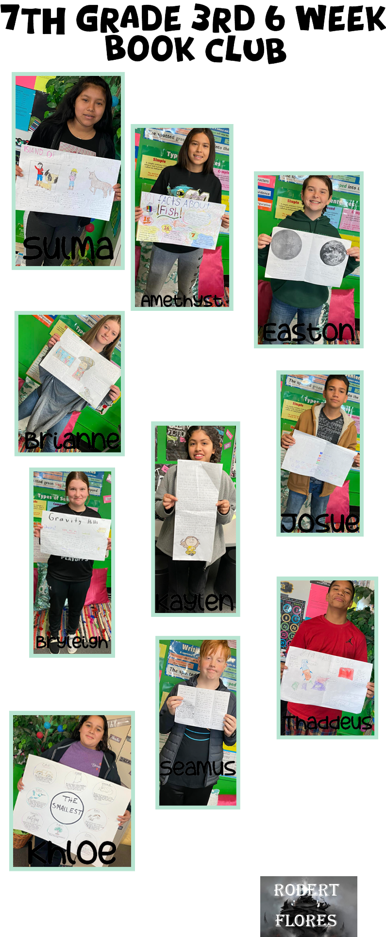 Springlake earth junior high school 7th grade 3rd 6 wks book club